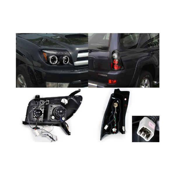 Toyota 4runner Black Halo Projector Headlights Altezza Tail lights